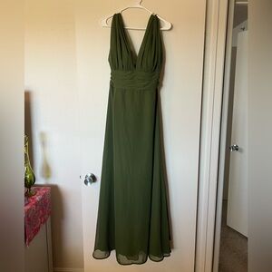 Azazie Olive Green Convertible Chiffon Fifi Dress